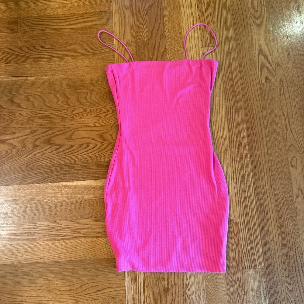 Pink Spaghetti Strap Dress